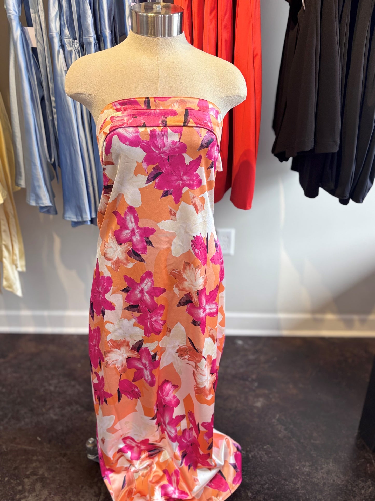 Sunset Blooms Midi Dress